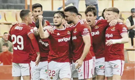  ?? FOTO: NÀSTIC ?? Jaume Jardí El extremo del Nàstic firmó un golazo frente al Fuenlabrad­a que valió tres puntos