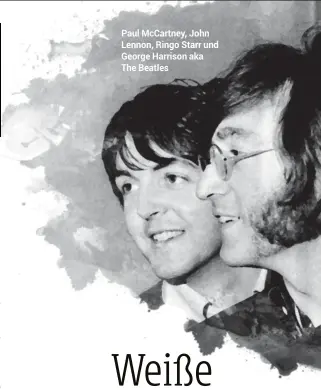 ??  ?? Paul Mccartney, John Lennon, Ringo Starr und George Harrison akaThe Beatles