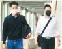  ?? ?? Nilsson Lau and Wong Yoon-loong were freed on bail yesterday.