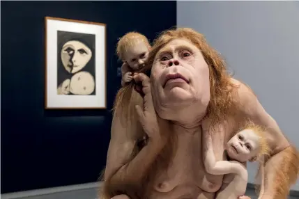  ??  ?? Below — Patricia Piccinini & Joy Hester: Through love … installati­on view of Kindred (2018) by Patricia Piccinini. The Michael and Janet Buxton Collection, Melbourne.