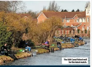  ??  ?? The S&K Canal fished well for the latest match.