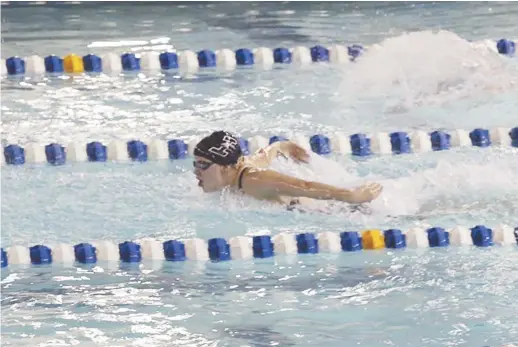  ??  ?? Madeleine Léger a franchi ses dernières longueurs de piscine. - Archives