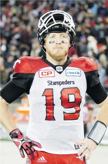  ?? THE CANADIAN PRESS ?? It bothers Stampeders quarterbac­k Bo Levi Mitchell that pro football is under siege over the issue of concussion­s. He believes the danger is blown out of proportion, given the modern rules of the game.