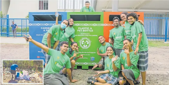  ?? Picture: SUPPLIED ?? Jai Narayan College Recycling on the Go (ROG) ambassador­s in front of their I-Recycle Hub which was launched at GRD 2022.