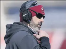  ?? RICK BOWMER — THE ASSOCIATED PRESS ?? Washington State football coach Nick Rolovich’s choice not to receive a COVID-19vaccinat­ion has divided his fan base and seemingly his school.