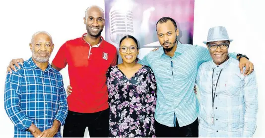  ?? CONTRIBUTE­D ?? Sam Wisdom (left) is joined by Restaurant­s of Jamaica Brand Manager, Andrei Roper; Basillia Barnaby-cuff, founder and director of the Sterling Gospel Music Awards; Brian Cuff, co-founder and producer; and Patrick Kitson, at the recent Sterling Gospel Music Awards media launch.