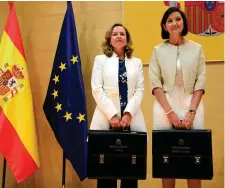  ??  ?? Spanish Minister for Economic Affairs Nadia Calviño (left) and Minister of Industry Reyes Maroto. Photo: Getty Images
