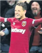  ??  ?? West Ham’s Javier Hernandez