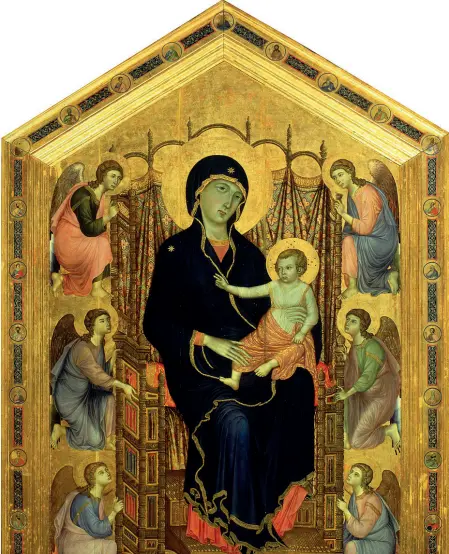  ??  ?? La Madonna Rucellai o Madonna dei Laudesi di Duccio di Buoninsegn­a