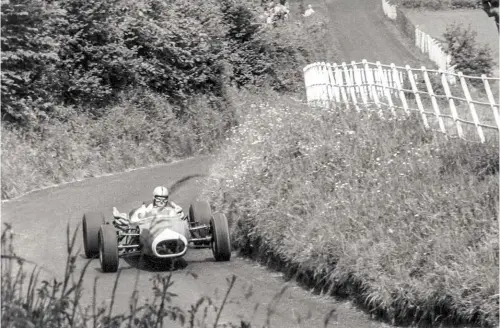  ??  ?? Above and left Tony Marsh’s Marsh-GM Special had 4.2-litre Buick V8 power and for 1967 made its debut with four-wheel drive, in which form it’s seen on the way to slashing Shelsley’s course record to 31.23sec; the current record holder for a Shelsley Special is Nick Mann at 25.47sec in his Mannic Beattie, its Cosworth engine augmented by a helicopter gas turbine starter motor!