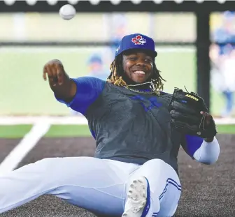  ?? DOUGLAS DEFELICE/ USA TODAY SPORTS FILES ?? After regressing in 2020, primarily due to a serious lapse in his physical fitness, Vlad Guerrero Jr. is determined to win back his old spot at third base.