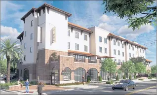  ?? PROVIDED BY CITY OF SAN RAFAEL ?? A developer is proposing to build a 46-room boutique hotel at the site of the former Sloat Garden Center in San Rafael. The property at 1580 Lincoln Ave. has been vacant for nearly two years.