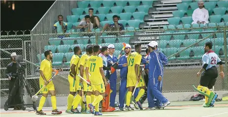  ??  ?? A file photo of the brawl that took place during the Super Cup between Seeb and Al Nasr at the Sultan Qaboos Sports Complex on March 30