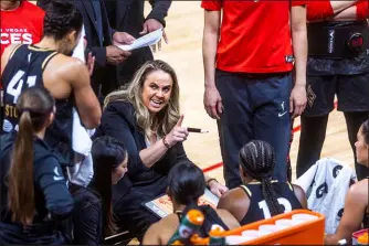  ?? Las Vegas Review-journal @Left_eye_images ?? L.E. Baskow
Becky Hammon was hired by Aces owner Mark Davis to replace former coach Bill Laimbeer and lead a roster that had talent, but needed an extra push.