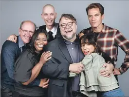  ?? Jay L. Clendenin Los Angeles Times ?? RICHARD JENKINS, left, Octavia Spencer, Doug Jones, Guillermo del Toro, Sally Hawkins and Michael Shannon from the film “The Shape of Water.”