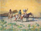  ?? ?? Museum of Western Art, Stories from the Ancients, oil, 30 x 40 in., by Bill Kalwick.