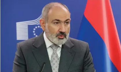  ?? Photograph: Thierry Monasse/Getty Images ?? Nikol Pashinyan said the two countries ‘need to convert the theoretica­l peace agenda into an actual peaceful reality’.