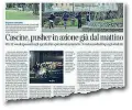  ??  ?? Sul «Corriere Fiorentino» di ieri: al parco delle Cascine lo spaccio comincia già dal mattino