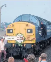  ?? ?? The last train to Forfar in June 1982. Read more in the column above.