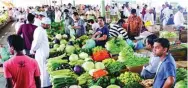  ??  ?? RISING TREND: Prices of vegetables and fruits rise by 6.90 per cent and 3.39 per cent respective­ly.