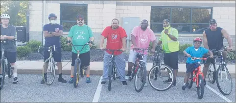  ?? COURTESY — STEPHEN GETTIS ?? Members of the community and the Ambassador Brothers of Lorain County began their first bike ride July 1in Elyria.