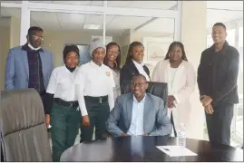  ?? Photo: Contribute­d ?? Happy Workers’ Day… Erongo governor Neville Andre with some workers.