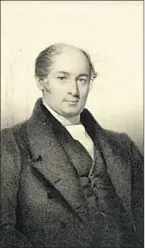  ?? A portrait of pioneer Methodist minister Walter Lawry. He is shown as balding, middle age, dressed in a formal suit. ?? Painted by WILLIAM GUSH / NATIONAL LIBRARY OF NEW ZEALAND.