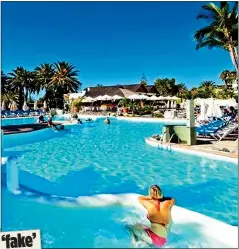  ??  ?? NO DEAL: The Costa Canaria, above, is not offering all-inclusive trips for Britons. Left: Our previous reports