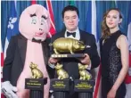  ??  ?? Porky, the Waste Hater, is pictured at this week’s Teddy Awards in Ottawa.