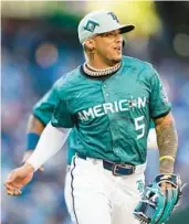  ?? LINDSEY WASSON/AP ?? Wander Franco plays in the seventh inning of the MLB All-Star game in Seattle on Tuesday.