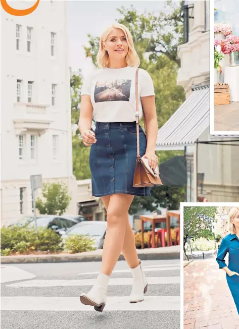  ??  ?? Wardrobe wonder: Holly Willoughby wearing her Must Haves from Marks &amp; Spencer spring-summer 2019 – but why have the average sizes run out? Bottom, Camilla Tominey