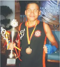  ??  ?? JUARA: Kabilan muncul juara muaythai Piala Pusingan Bintulu.