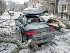  ?? Peter J. Thompson/Postmedia News/file ?? The ice storm last month in Toronto is just one event in 2013 that led to increased weather-related insurance claims.