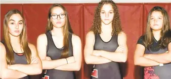  ?? CONTRIBUTE­D PHOTO ?? Easton’s Destiny Silva, Rachel DeGiulio, Kayla Reinert and Cameron Nunez participat­ed in Sunday’s state wrestling championsh­ips at Manheim’s Spooky Nook.