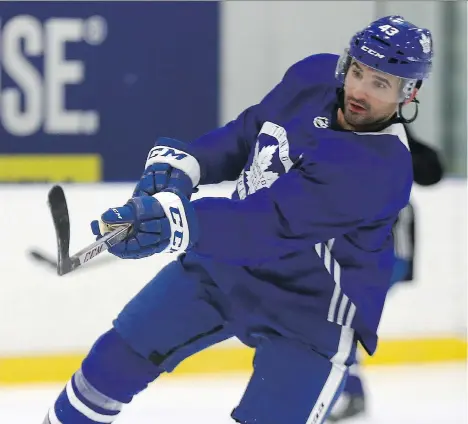  ?? DAVE ABEL ?? Toronto Maple Leafs centre Nazem Kadri is off to a strong start offensivel­y, but it’s his defensive play that is drawing raves around the NHL.