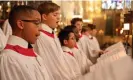  ?? ?? The King’s College choir preparing for the recording of their carol service in 2022. Photograph: Geoffrey Robinson/Alamy