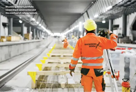  ??  ?? Rhomberg Sersa’s portfolio covers track constructi­on and the overhaul of railway tunnels
