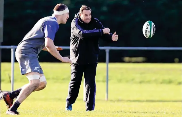  ??  ?? ↑ During Steve Hansen’s time at the helm, the All Blacks won the 2015 World Cup, finished third in 2019 and won the Rugby Championsh­ip six times, besides retaining the Bledisloe Cup.