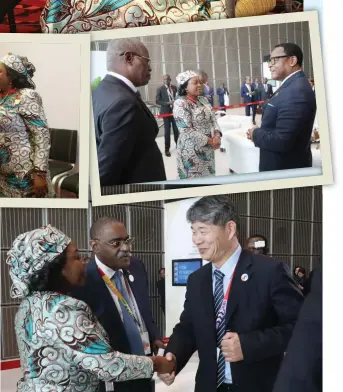  ?? ?? No quadro da agenda de trabalho em Doha, Qatar, a VicePresid­ente da República teve um encontro de cortesia com o Presidente da Zâmbia, Hakainde Hichilema, que também discursou no primeiro dia da 5ª Conferênci­a