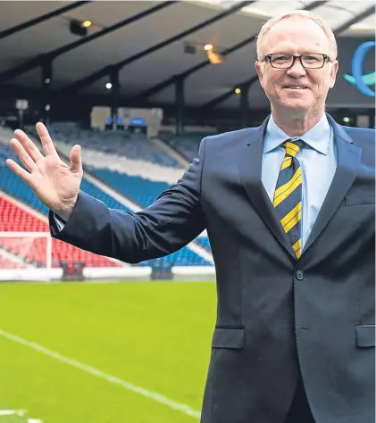  ?? SNS. ?? Alex McLeish: back at Hampden yesterday after being confirmed as Scotland manager.