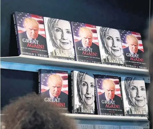  ?? GETTY IMAGES/THE ECONOMIST ?? Abismo. Prateleira­s das livrarias refletem a cisão ideológica que se abateu sobre os EUA tanto na política quanto nas listas de best-sellers