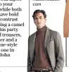  ??  ?? cashmere and wool check coat, £249, massimodut­ti. com