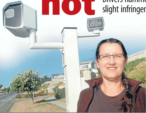  ??  ?? Fined: Josie Campbell and the Whitford Brown Ave speed camera.