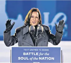  ??  ?? Joe Biden is widely expected to give Kamala Harris a broad role as vice-president