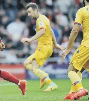  ??  ?? at the Stadium of Light, with keeper Steve Mandanda helpless. Pictures by Frank Reid