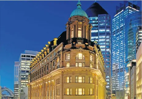  ?? /Supplied ?? Grand and central: Built in 1856 and originally home to publishers Fairfax, the Radisson Blu Plaza Sydney — in the heart of the business district, close to Wynyard station and with shopping and major sights within walking distance — offers five-star...