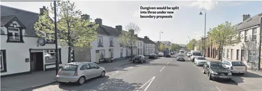  ??  ?? Dungiven would be split into three under new boundary proposals