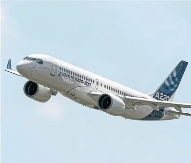  ?? FREDERIC SCHEIBER ASSOCIATED PRESS FILE PHOTO ?? Bombardier is reassessin­g its partnershi­p with Airbus in the A220 aircraft, previously called the C Series.