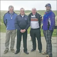  ??  ?? The winning team, from left: John Marrison, Danny Halliday, John Brown and Raymond Harvey.