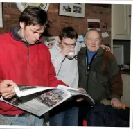  ??  ?? In the genes: brothers Michael and Tom with their National-winning grandfathe­r, Michael